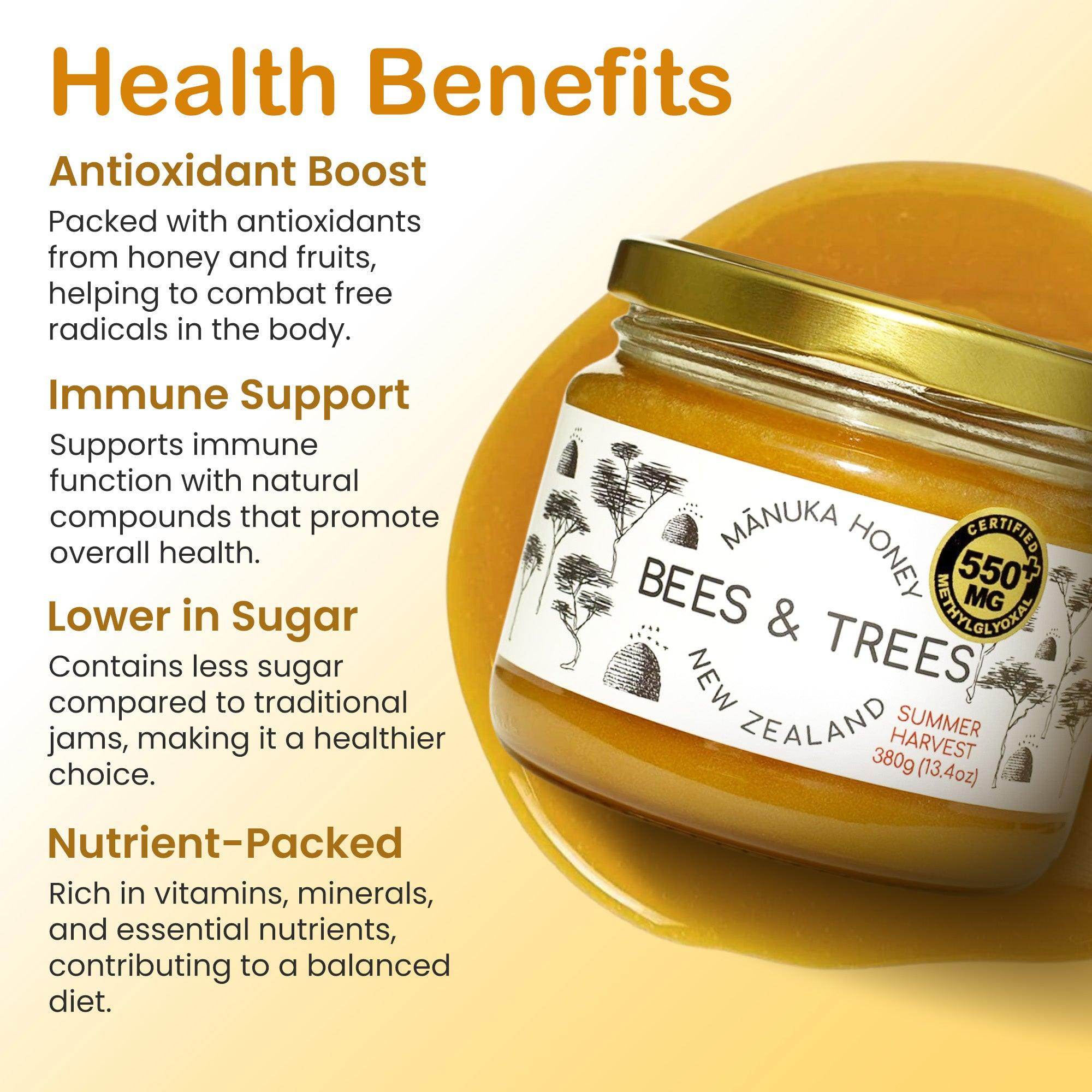 Mānuka Honey High-Activity 550+ MGO/kg - Bees & Trees Manuka Honey