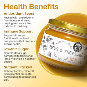 Mānuka Honey Mid-Activity 350+ MGO/kg - Bees & Trees Manuka Honey