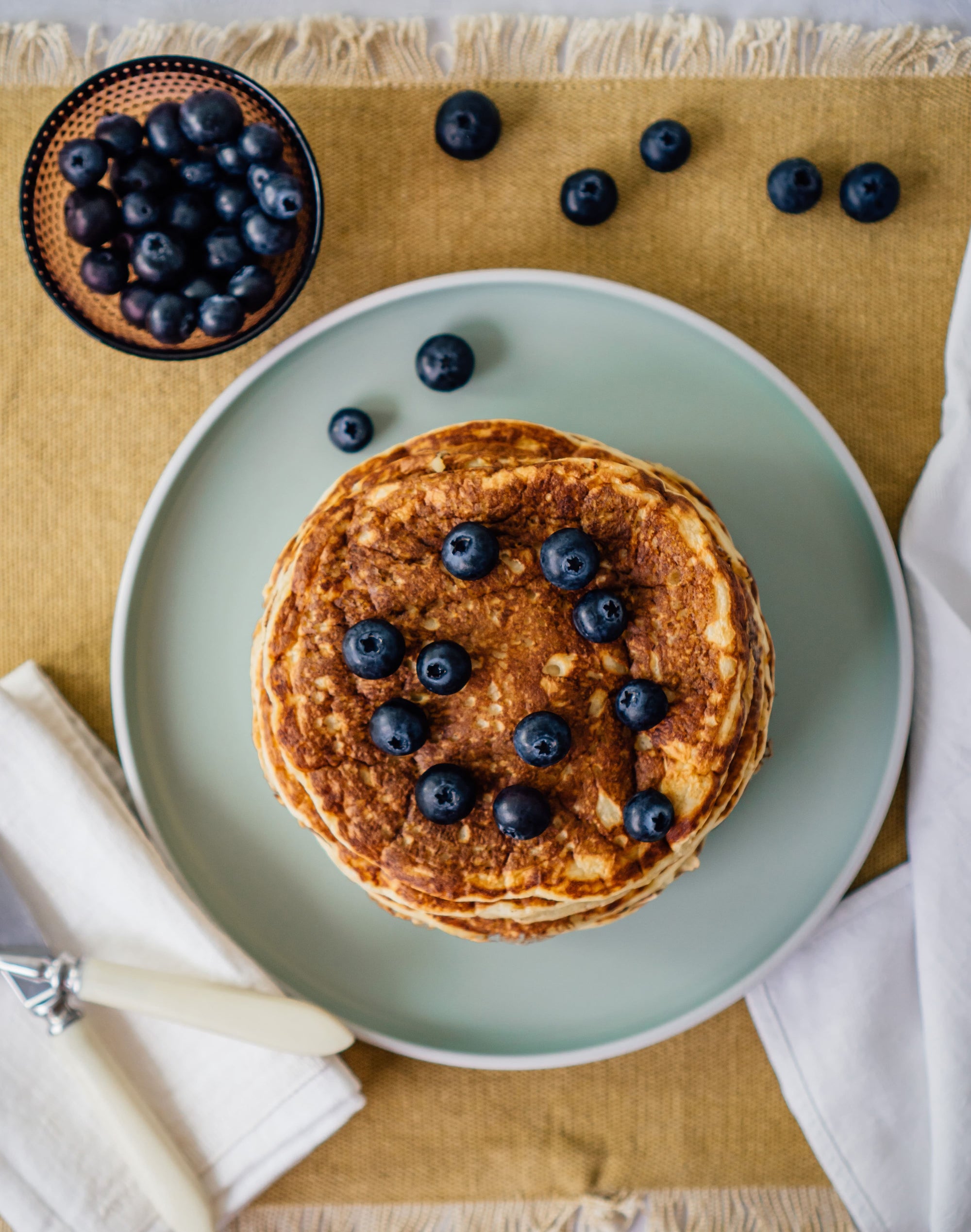 Mānuka Honey Blueberry Pancakes