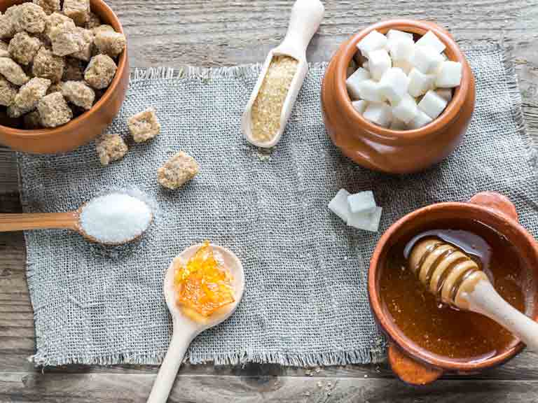 Sweeteners, including honey
