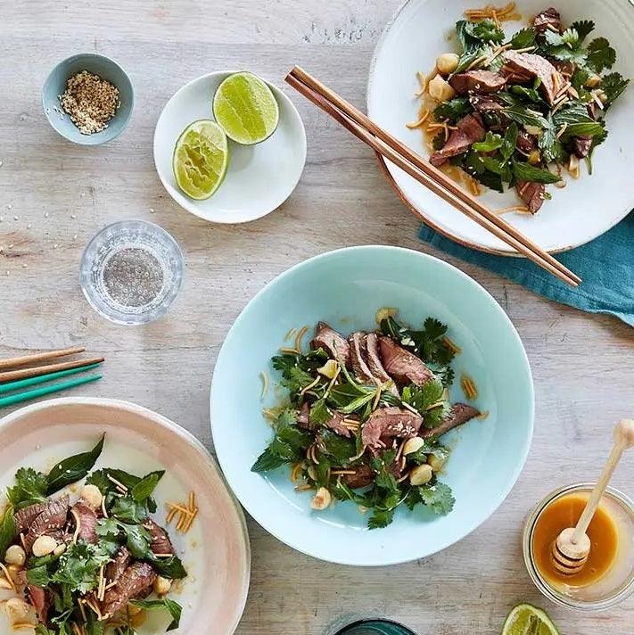 Grilled Lamb Salad with Mānuka Honey - Bees & Trees Manuka Honey