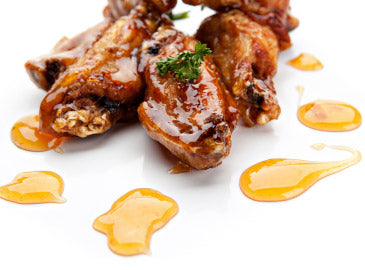 Mānuka honey BBQ sauce on chicken wings