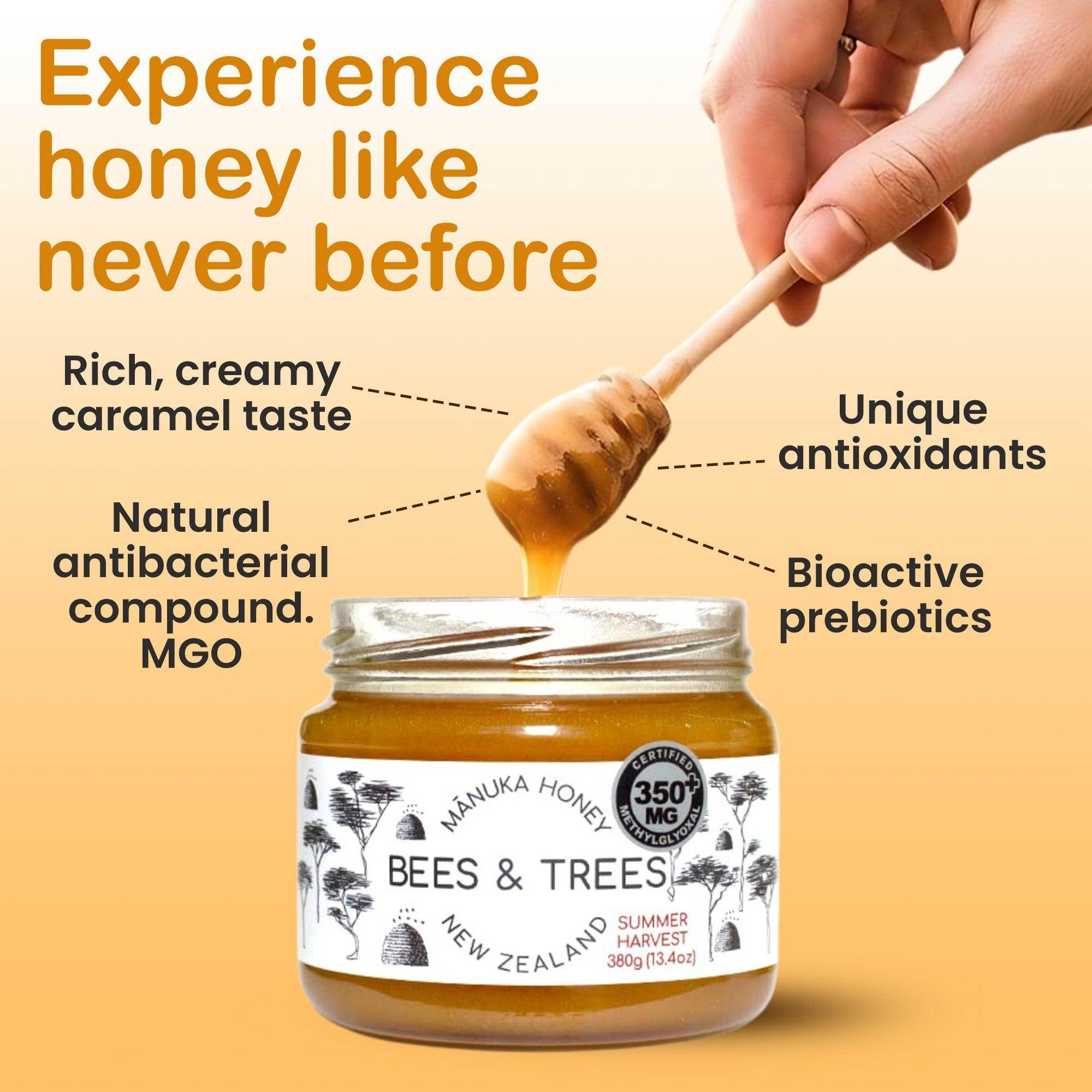 Manuka Honey 350+ MGO/kg (10+ UMF equivalent)