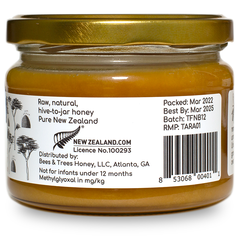 Manuka Honey from Bees & Trees 100 Pure New Zealand Honey